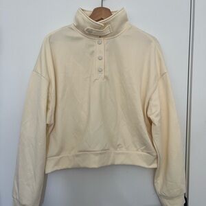 Cream High Neck Pullover